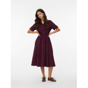 Vmray - Corduroy Midi-jurk - Jurk - Korte Mouwen - Regular Fit