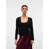 VERO MODA - Tia - Shirt - Zwart - Lange Mouwen