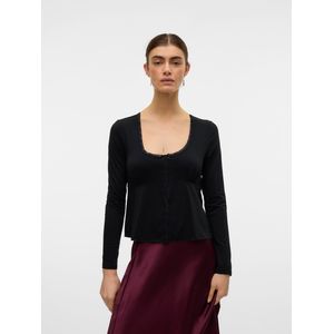 VERO MODA - Tia - Shirt - Zwart - Lange Mouwen