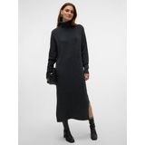 Vmboom - Midi-jurk - Gebreide Jurk - Rolkraag - Lange Mouwen - Enkel Lengte