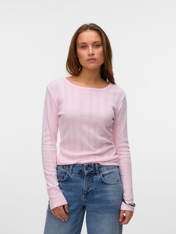Vero Moda Lange Mouw Regular Fit Shirt - Model 'Lisa' - Effen Katoen
