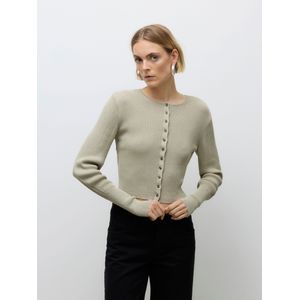 Awshirley - Gebreid Vest - O-hals - Lange Mouwen - Regular Fit