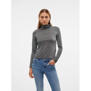 Vmsarah - Blouse - Glitterprint - Lange Mouwen - Hoge Hals - Regular Fit