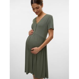 Mltrinity - Zwangerschapsjurk - V-Hals - Lange Mouwen - Regular Fit