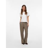 Broek met Wijde Pijpen - Mid Waist - Loose Fit