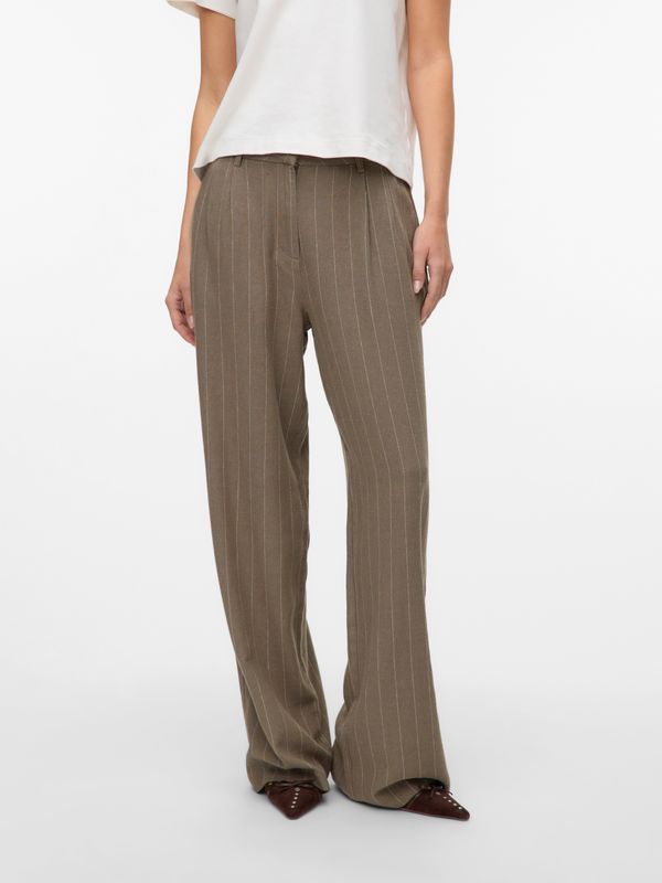 Broek met Wijde Pijpen - Mid Waist - Loose Fit