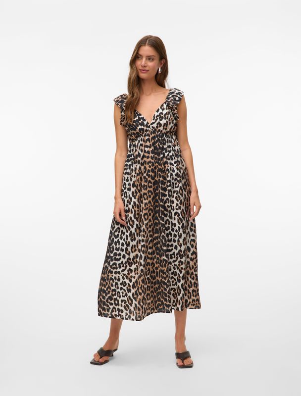 Vmjosie - Lange Jurk - V-Hals - Mouwloos - Enkel Lengte - Regular Fit