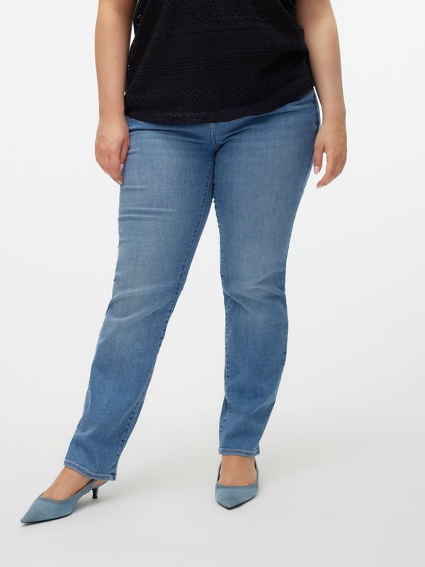 Jeans - Straight Fit - Blauw - Katoen - Mid Rise