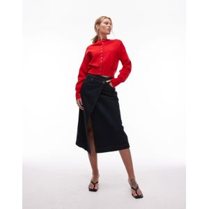 Topshop Knitted Compact Fitted Waist Cardi