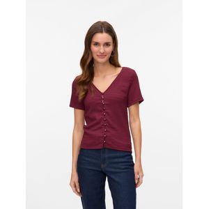 Vmmikka - Top - V-Hals - Korte Mouwen - Slim Fit