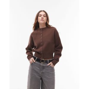 Topshop Knitted Compact Fitted Waist Cardi