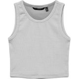 VERO MODA Dames Vmchloe Sl Crop Tank Top JRS Noos, lichtgrijs gem., XS