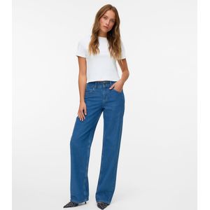Jeans - Mid Rise Wide Leg Fit - Straight-fit