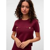 Vmkristin - Gebreide Pullover - O-hals - Regular Fit - Knoop Detail