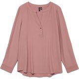 Vmani - Blouse - V-Hals - Lange Mouwen - Knoop Detail - Regular Fit