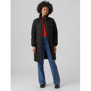 Jas - Hoog Hals - Gequilte Detail - Polyester Voering - Zwart