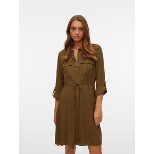 Vmvilma - Korte Jurk - V-Hals - Lange Mouwen - Zwart