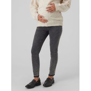 Slim Fit - Stonewash - Zwangerschapsjeans - Mid Waist - Cropped