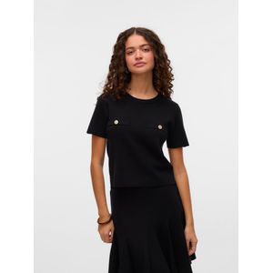 Vmkristin - Gebreide Pullover - O-hals - Regular Fit - Knoop Detail