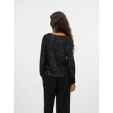 Pullover - V-Hals - Lange Mouwen - Pailletten Detail - Loose Fit