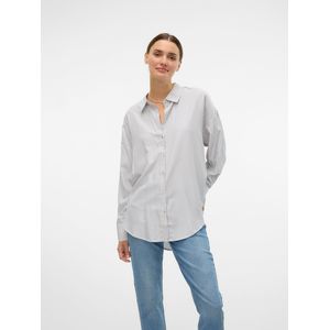 VERO MODA Blouse 'VMNora'  grijs / wit