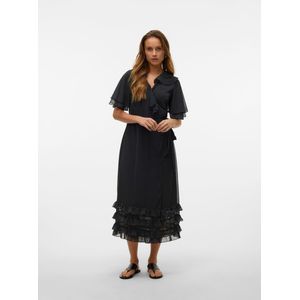 Vmdotina - Midi-jurk - Wikkeljurk - V-Hals - 2/4 Mouwen - Ruches