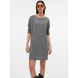 VERO MODA VMBLIS 7/8 Boatneck Short Dress - Lichtgrijs - Katoen