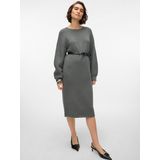 Vmenya - Midi-jurk - Gebreide Jurk - Knielengte - Lange Mouwen