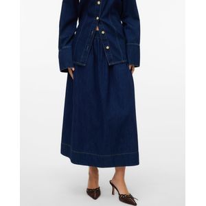 Vmmaiken - High Waist Midi-rok - Denim