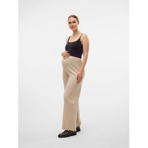Zwangerschapsbroek - Mélange - Knitwear - Wide Leg - High Waist