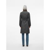 Vmpopnoelle - Tussenjas - Lang - Gespreide Kraag - Riemsluiting - Volledig Gevoerd