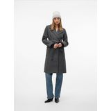 Vmpopnoelle - Tussenjas - Lang - Gespreide Kraag - Riemsluiting - Volledig Gevoerd