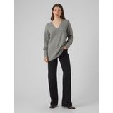 Vmanjastinna - Gebreide Pullover - V-Hals - Lange Mouwen - Ballonmouwen