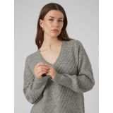 Vmanjastinna - Gebreide Pullover - V-Hals - Lange Mouwen - Ballonmouwen