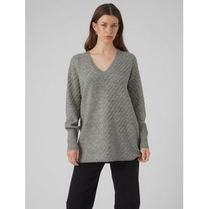 Vmanjastinna - Gebreide Pullover - V-Hals - Lange Mouwen - Ballonmouwen
