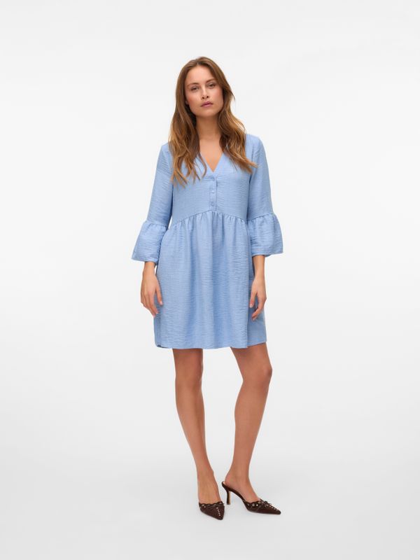 Vmmelony - Korte Jurk - V-Hals - 3/4 Mouwen - Regular Fit