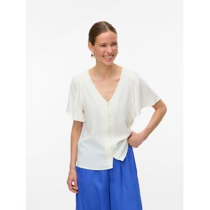 Overhemd - Bandkraag - Korte Mouwen - Regular Fit