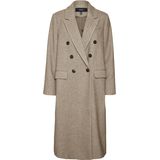 Vmanna - Faur Fux - Jas - Omkeerbaar - Lang - Knoopsluiting met Dubbele Knopenrij