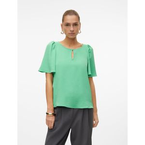 Top - O-hals - Regular Fit - 2/4 Mouwen - Wijde Mouwen - Knoopsluiting