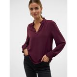 Top - Hoge Hals - Lange Mouwen - Ruches - Regular Fit