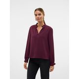 Top - Hoge Hals - Lange Mouwen - Ruches - Regular Fit