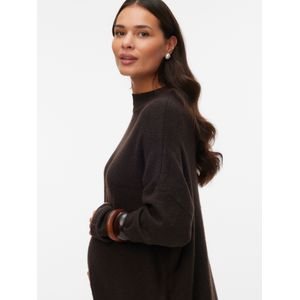 Vero Moda - Maternity - Trui - Donkerbruin - Losse Pasvorm - Lange Mouw