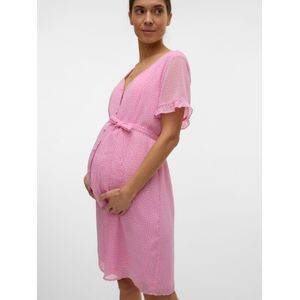 Vmmcaro - Zwangerschapsjurk - Kort - V-Hals - Korte Mouwen - Regular Fit