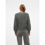 Gebreide Pullover - O-hals - Lange Mouwen - Ballonmouwen - Regular Fit