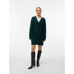 Vmlefile - Korte Jurk - Gebreide Jurk - V-Hals - Lange Mouwen - Knielengte