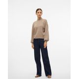 Vmnewrubellefile - Gebreide Pullover - Hoge Hals - Lange Mouwen - Ballonmouwen
