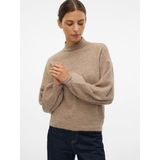 Vmnewrubellefile - Gebreide Pullover - Hoge Hals - Lange Mouwen - Ballonmouwen