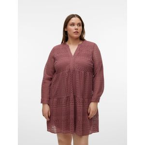 Vmhoney - Tuniek - Blauw - Lange Mouwen - V-Hals - Kanten Detail