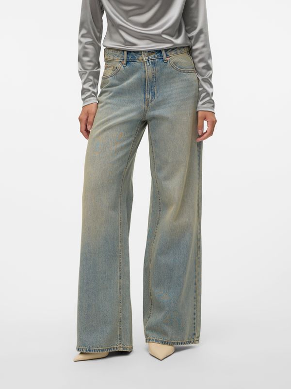 Vmremy Mid Rise Wide Leg Fit Jeans