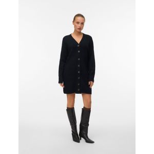 Vmlefile - Korte Jurk - Gebreide Jurk - V-Hals - Lange Mouwen - Knielengte